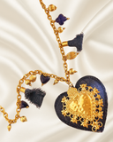 Denim Heart Necklace