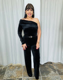 Black Velvet Jumpsuit