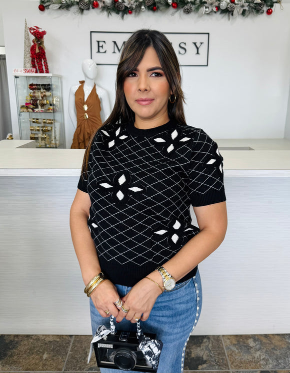 Winter Knit Bloom Sweater