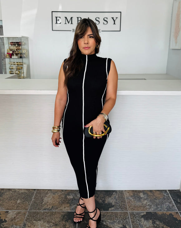 Luxe Line Knit Dress