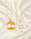 Collares Perla & baño en Oro 18K