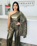 Angelica Metallic Gold Jumpsuit