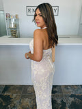 Ivory Bloom Halter Dress