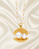Collares Perla & baño en Oro 18K
