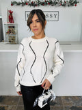 Snow Wave Knit Sweater