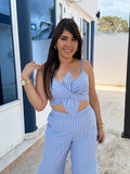Twist Front Detail Top & Pant Set