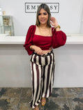 Satin Stripe Jogger Pants