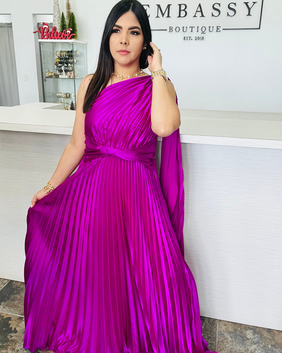 Angelica Magenta Maxi Dress