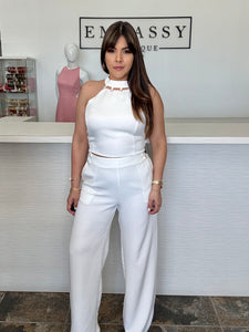 Halter Top With Pants Set