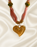 Golden Scarf Charm Necklace