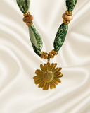 Golden Scarf Charm Necklace