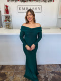 Off Shoulder Gala Dress – Emerald