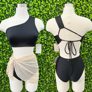 One shoulder & High waist bottom by Satchelswim