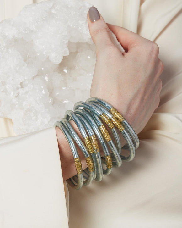 Silver all weather bangles