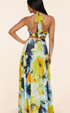 Flower Print Maxi Dress